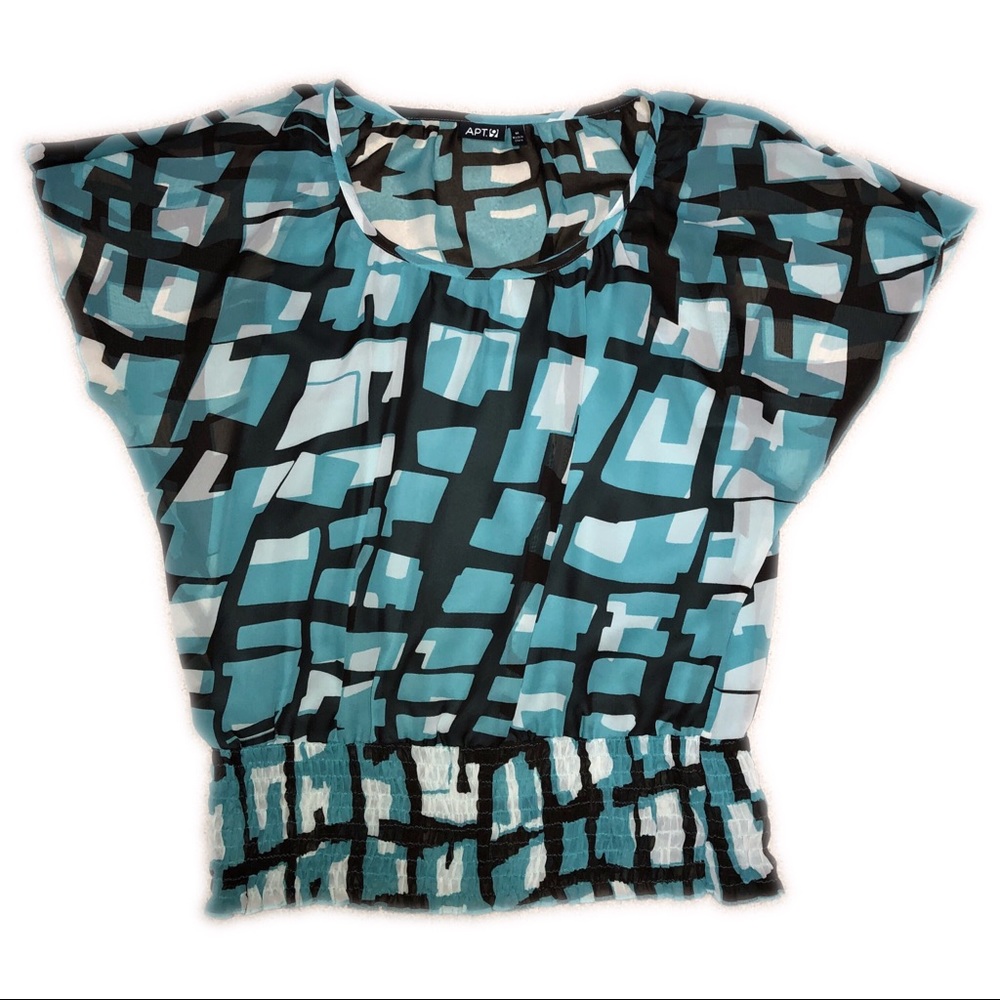 Apt 9 Bloused Top With Fitted Stretchy BottomBand